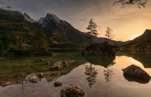Germany, Bavaria, the Hintersee in Ramsau the mountain climbing village Germany, Bavaria, the Hintersee in Ramsau the mountain climbing village